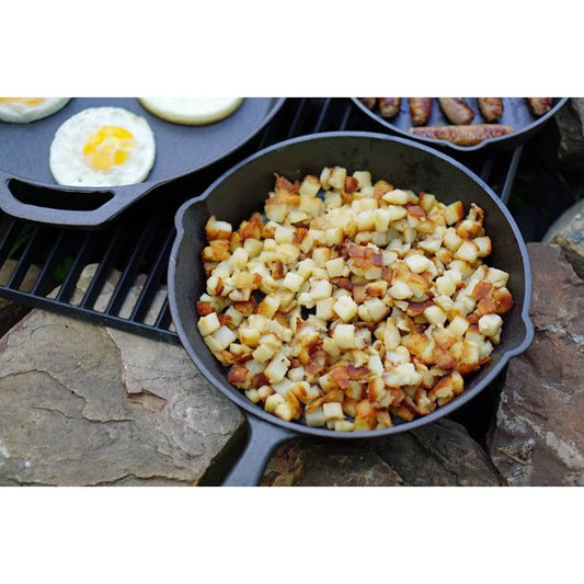 Ozark Trail Cast Iron Skillet with Handle and Lips 10.5 Inches