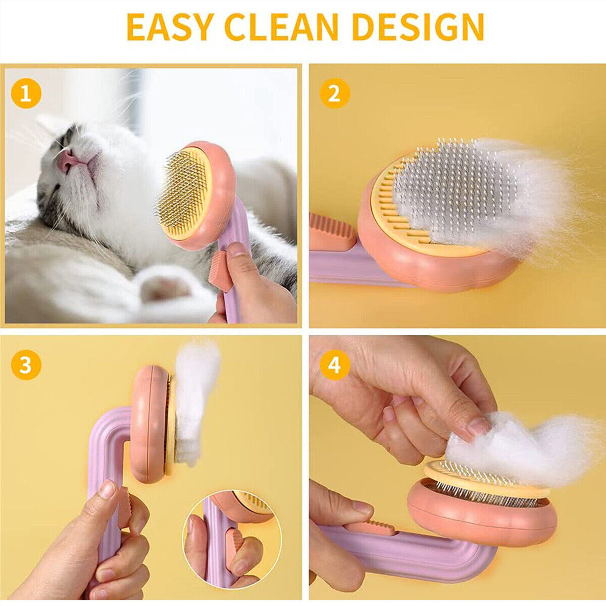 Pet Self Cleaning Massage Comb