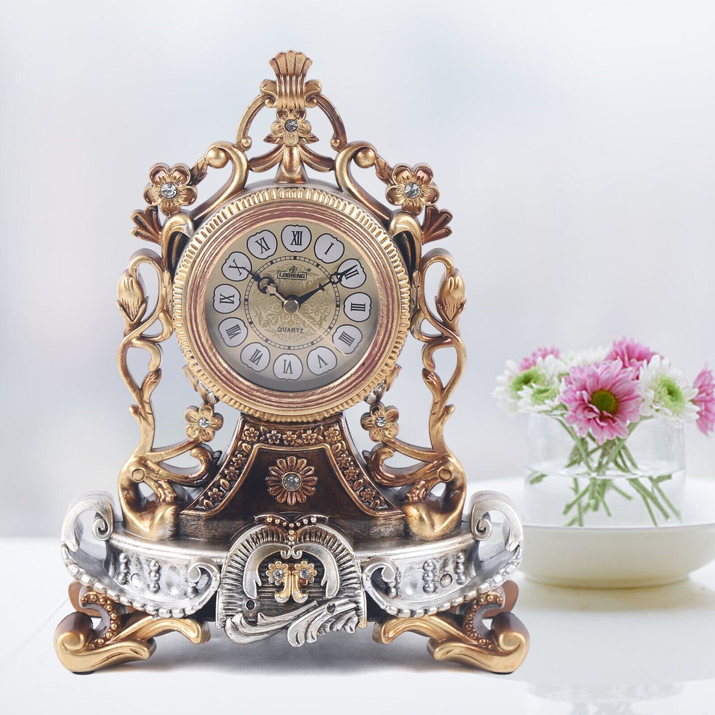 European Antique Desk Clock