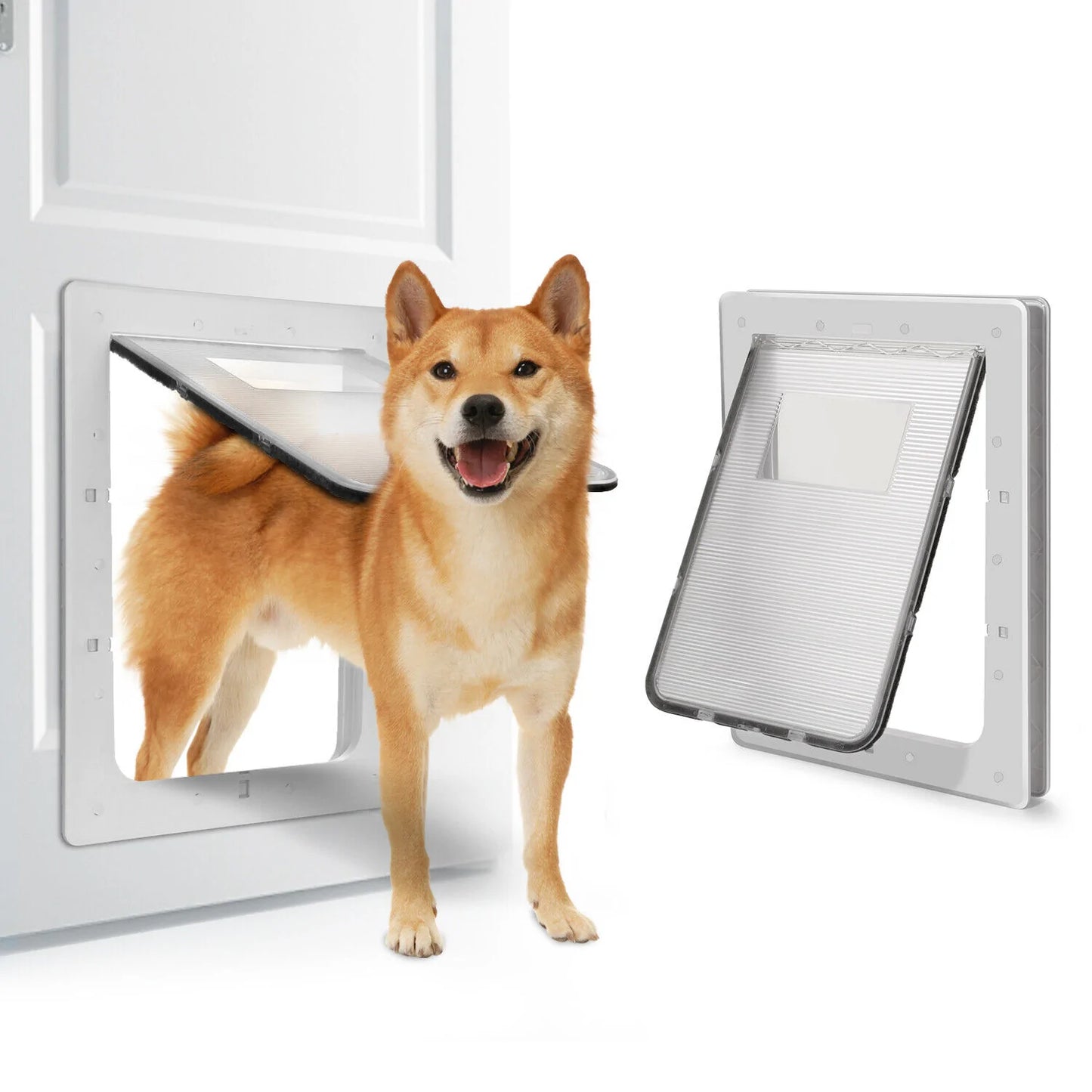 Pet Flap Door Magnetic Locking Sliding Screen Gate