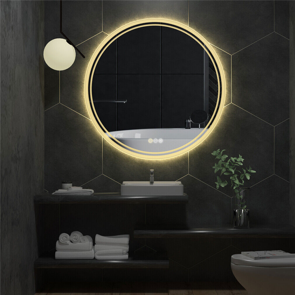 Backlit LED Light Wall Mirror Round