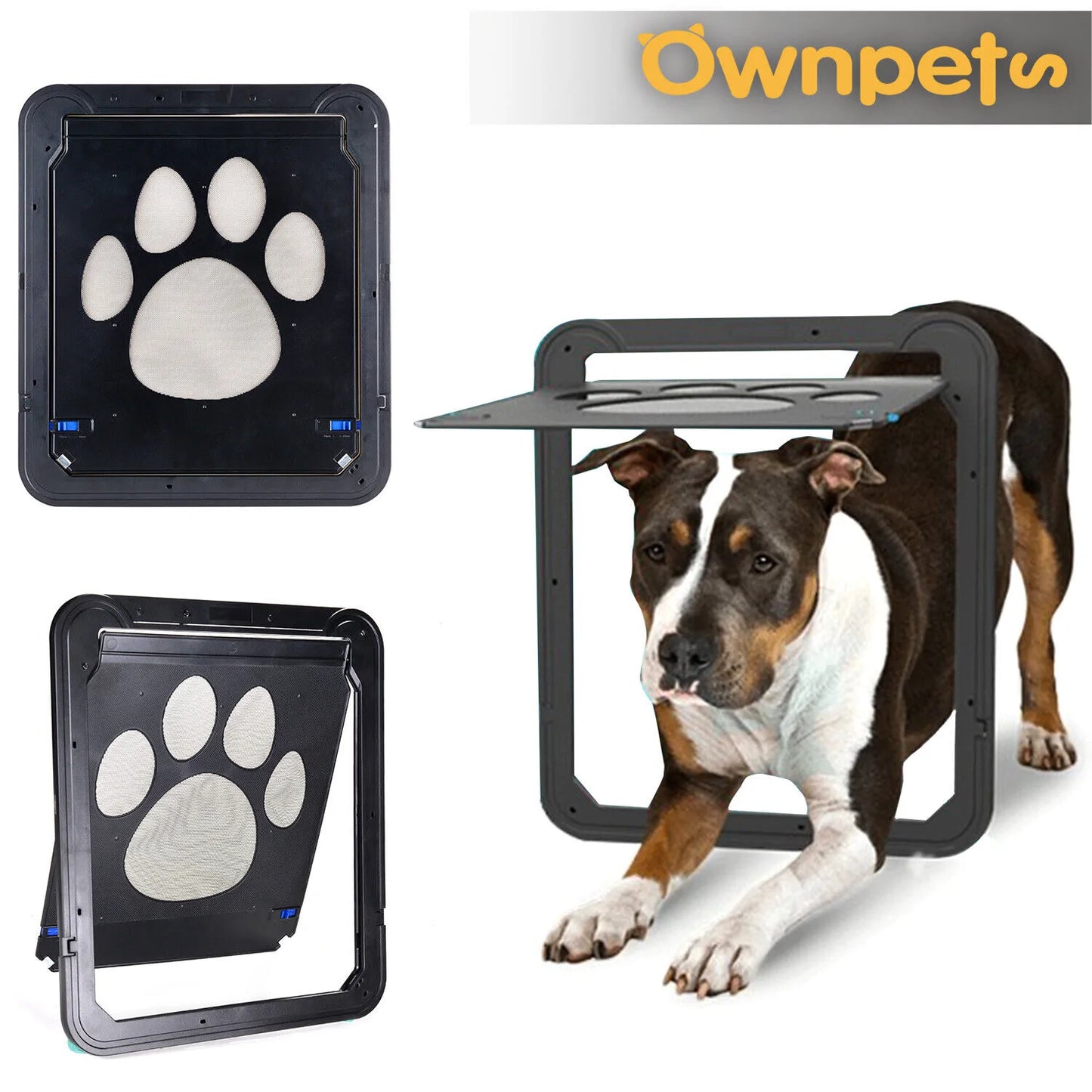 Pet Flap Door Magnetic Locking Sliding Screen Gate