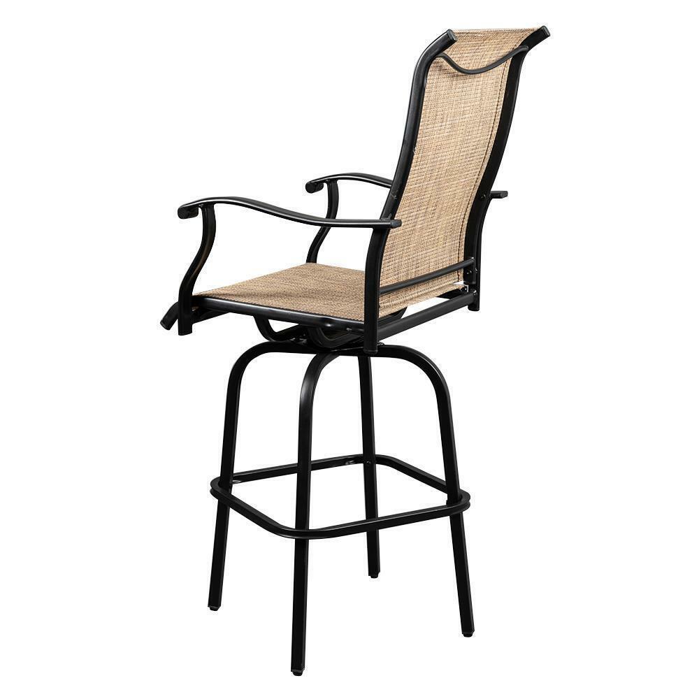 Patio Swivel Height Chairs Bar Stools Set of 2