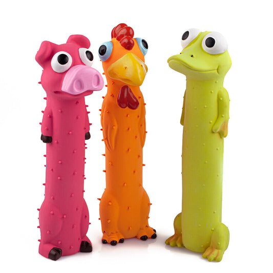 Squeaky Latex Toys Standing Stick 9 Inches