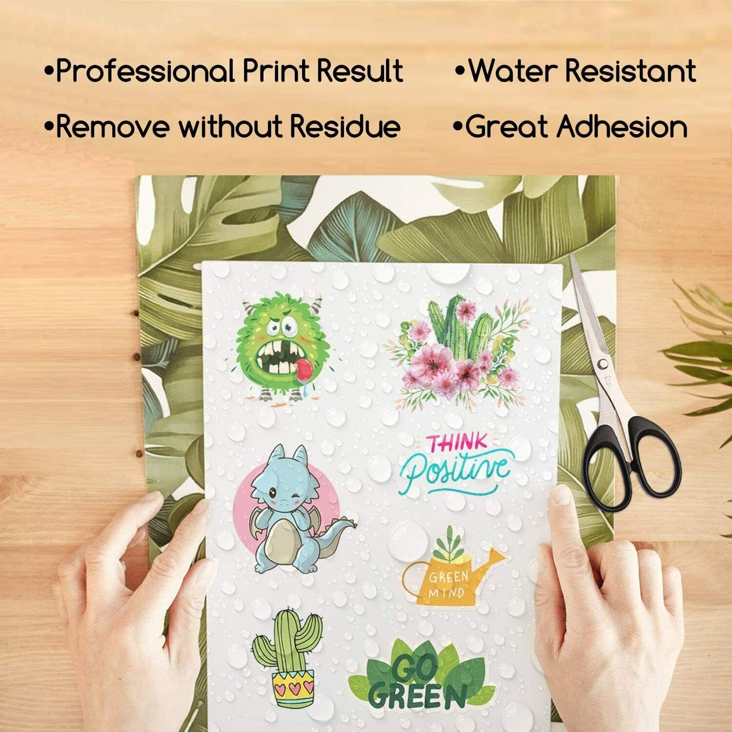 Printable Vinyl Glossy Sticker Paper with 25 Sheets