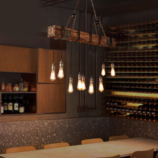 Ceiling Light Vintage Wood Beam Lamp