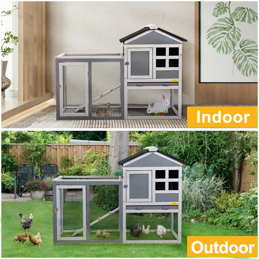 Rabbit Hutch Wood Pet Animal