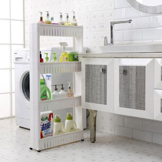 Mobile Shelving Organizer Gap Slim Slide Out Pantry Storage Rack