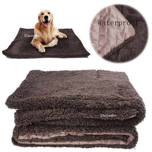 Pet Blanket Waterproof with Mat Pad Cushion in Large