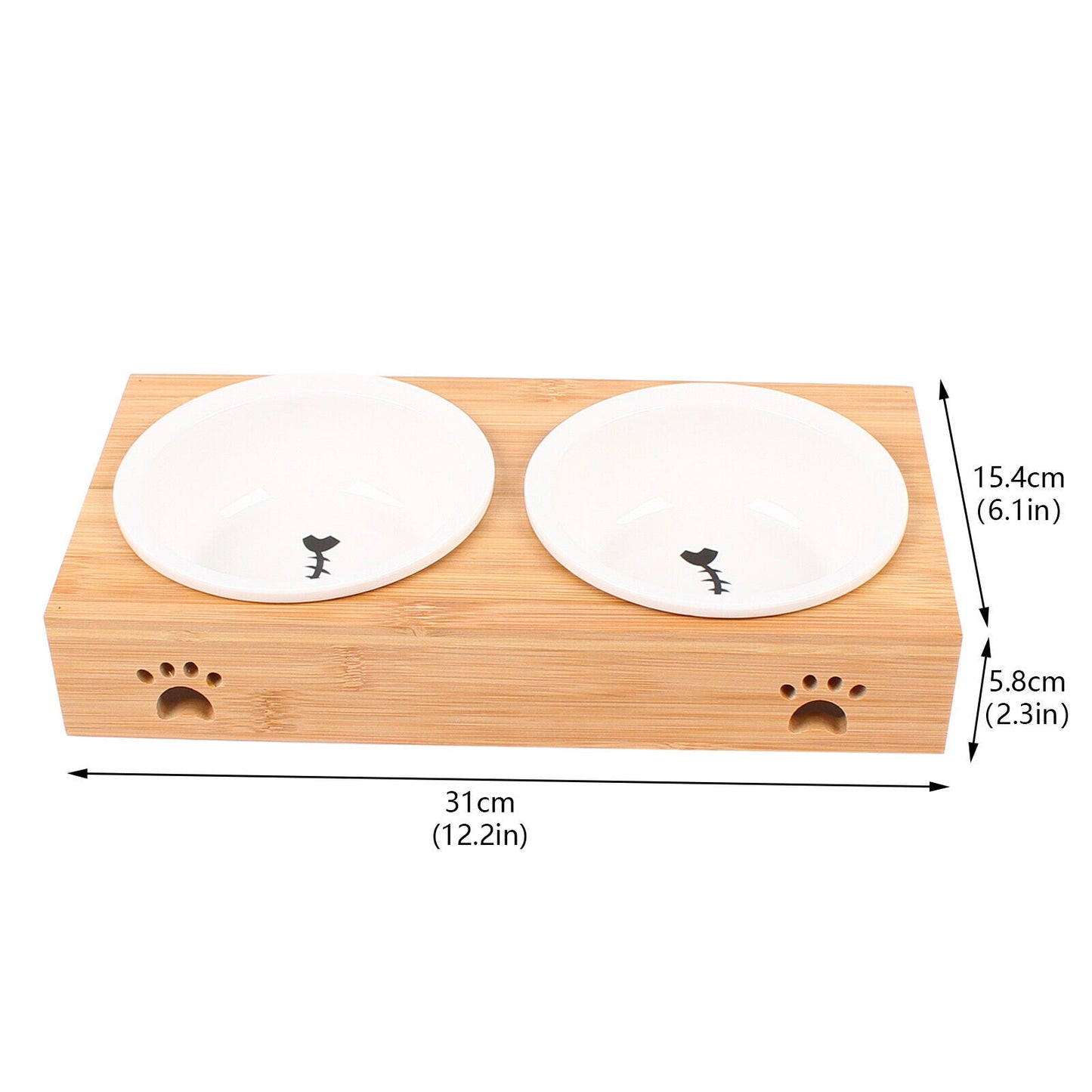 Pet Feeder Stand With Bowls