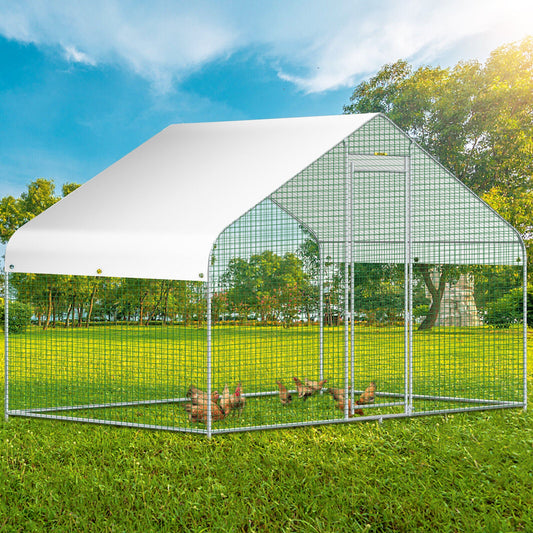 Large Metal Chicken Coop Hen Run House Spire