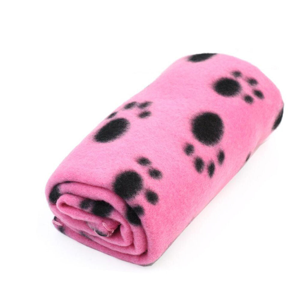 Pet Blanket Soft and Warm in Paw Print Mat