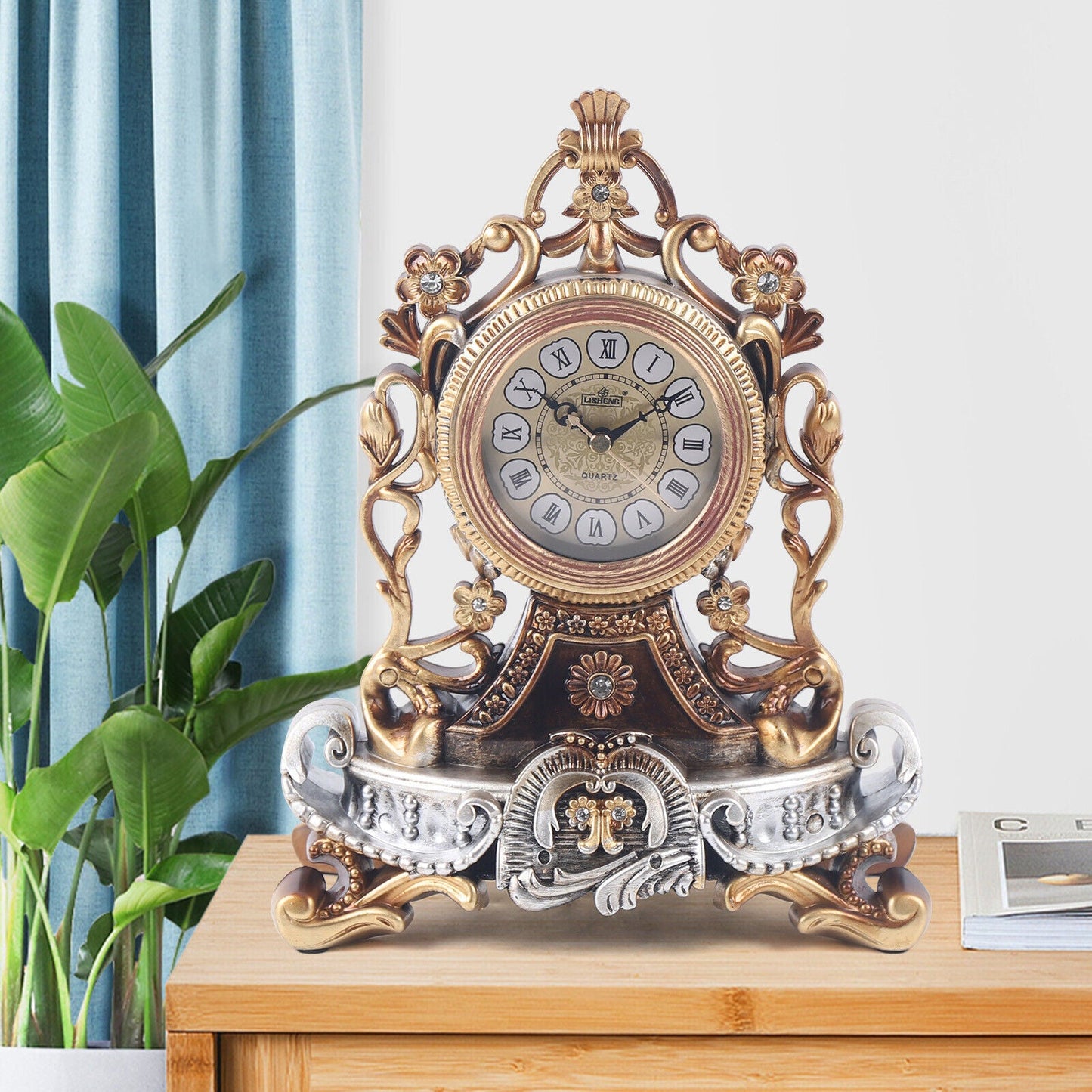 European Antique Desk Clock