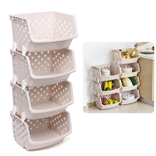 Baskets Storage Rack Kitchen Shelf Multi function Organize