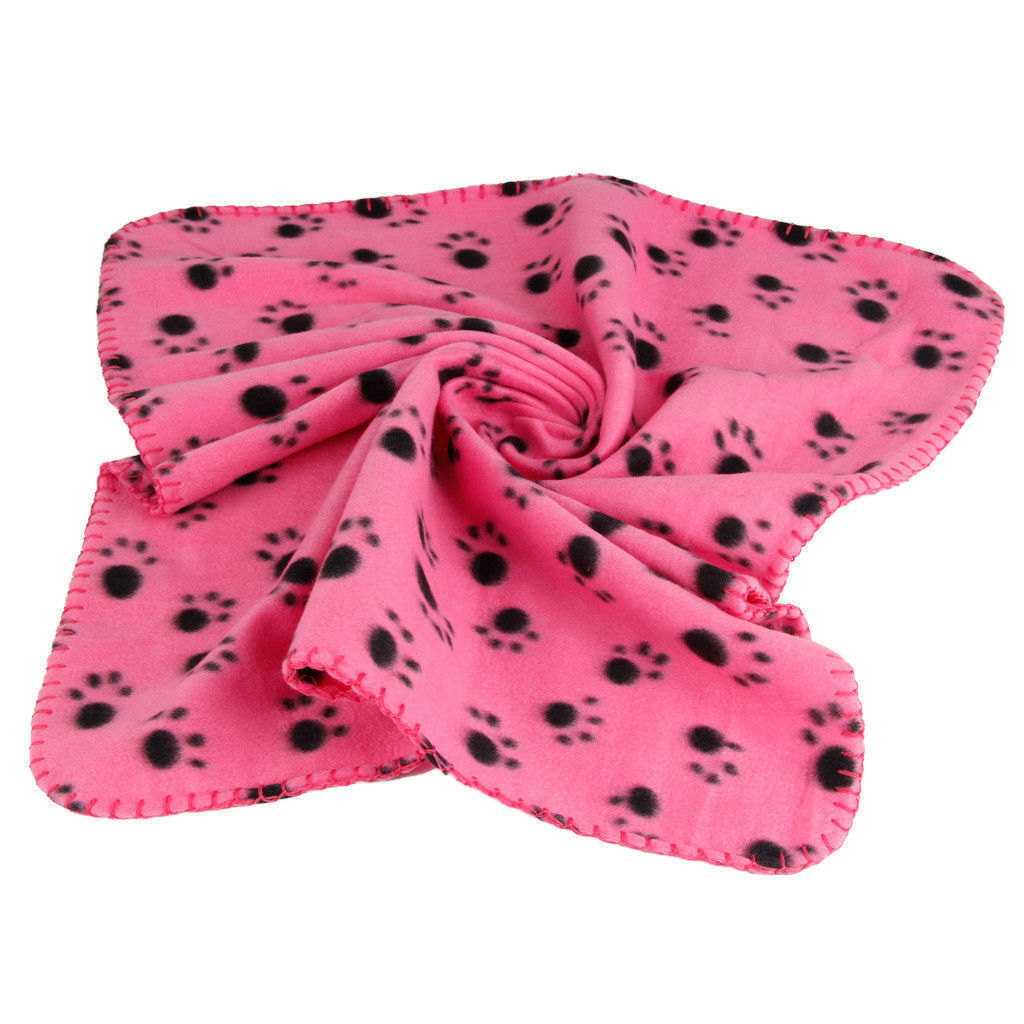 Pet Blanket Soft and Warm in Paw Print Mat