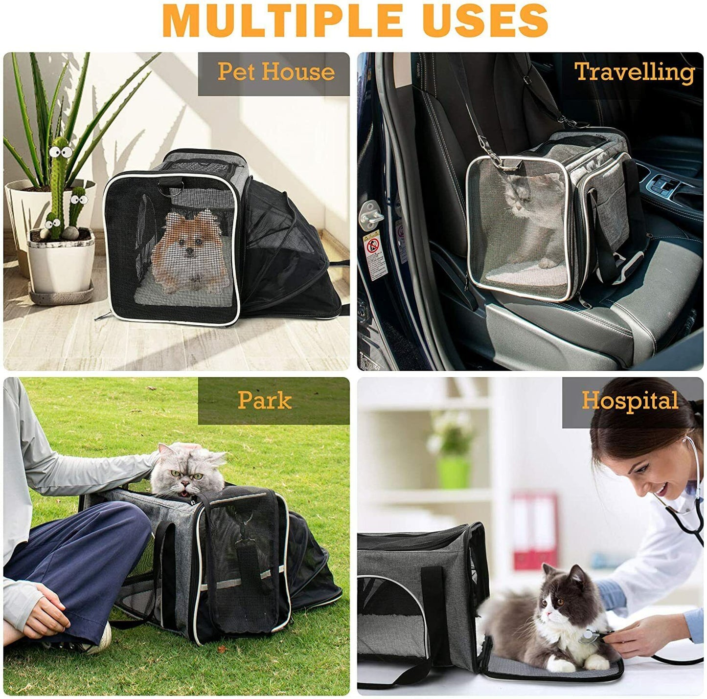 Pet Carrier Travel Tote Bag