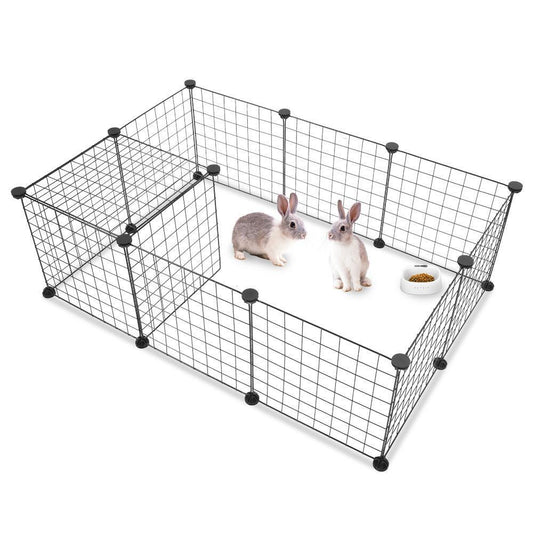 Pet Playpens Cage Portable Indoor in Black