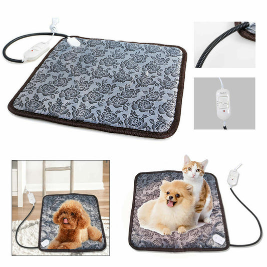 Heated Pet Pad Bed Waterproof Mat Steel Cord