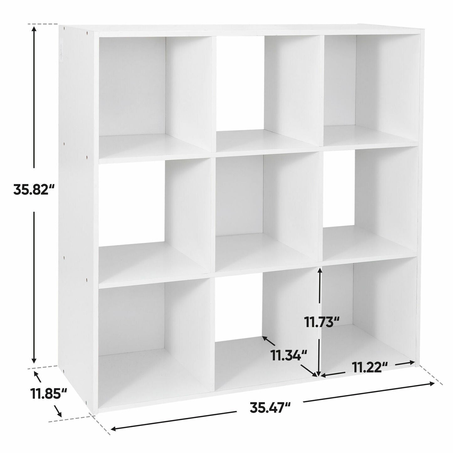 Wood Shelf Cabinet Cubical Cupboard Organizer White