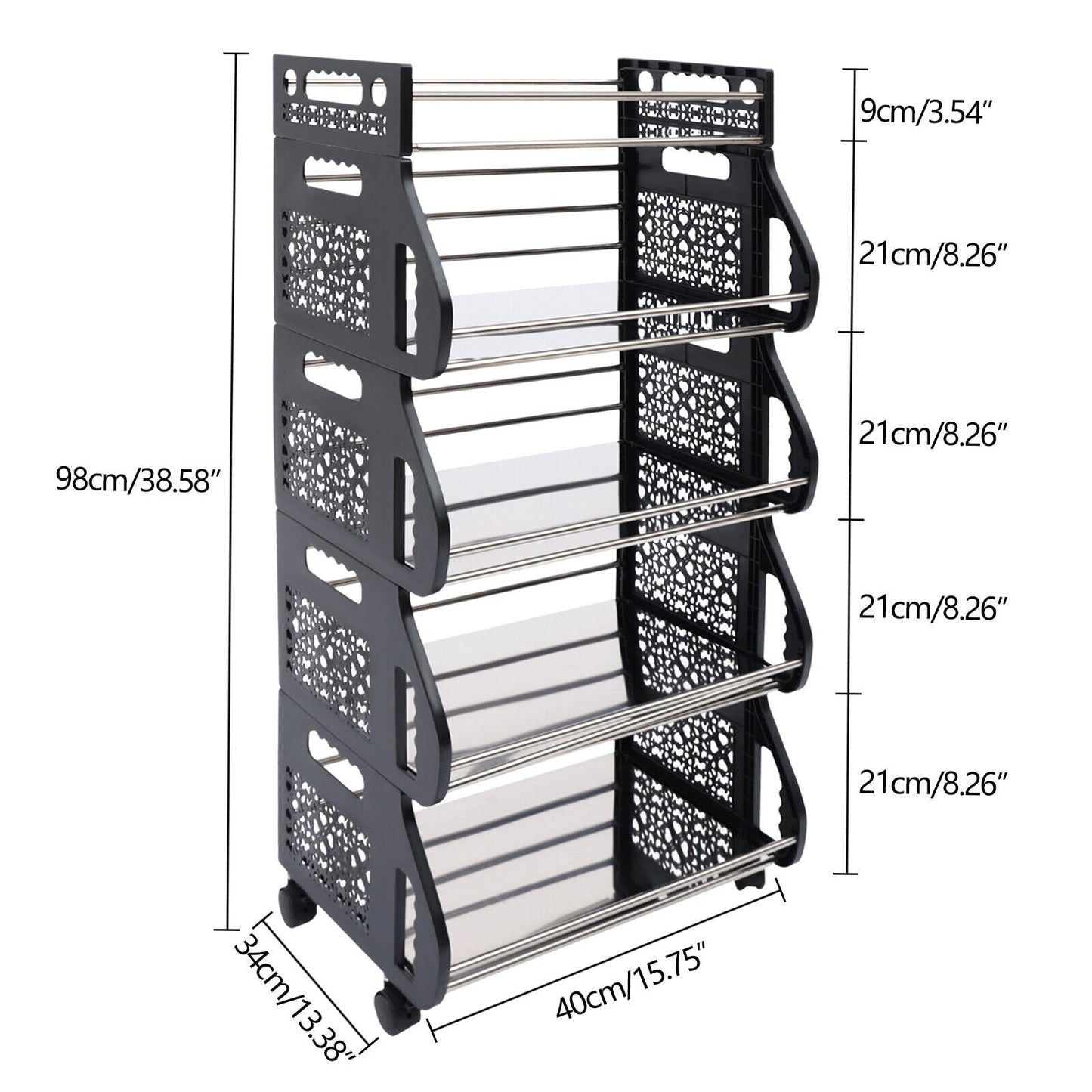 Basket Vegetable Storage Shelf Storage Basket for Kitchen Stackable