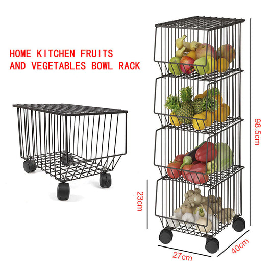 Basket Rack Stand Kitchen carbon steel Storage