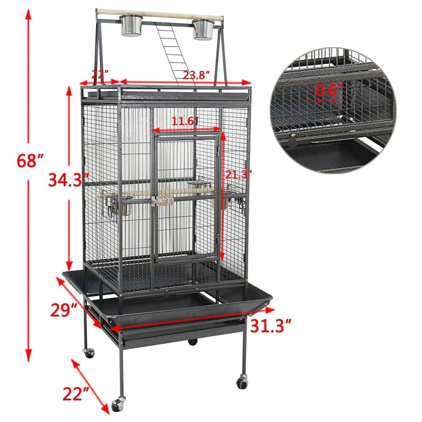 Bird Parrot Chinchillas Ferret Cage in 68 Inches