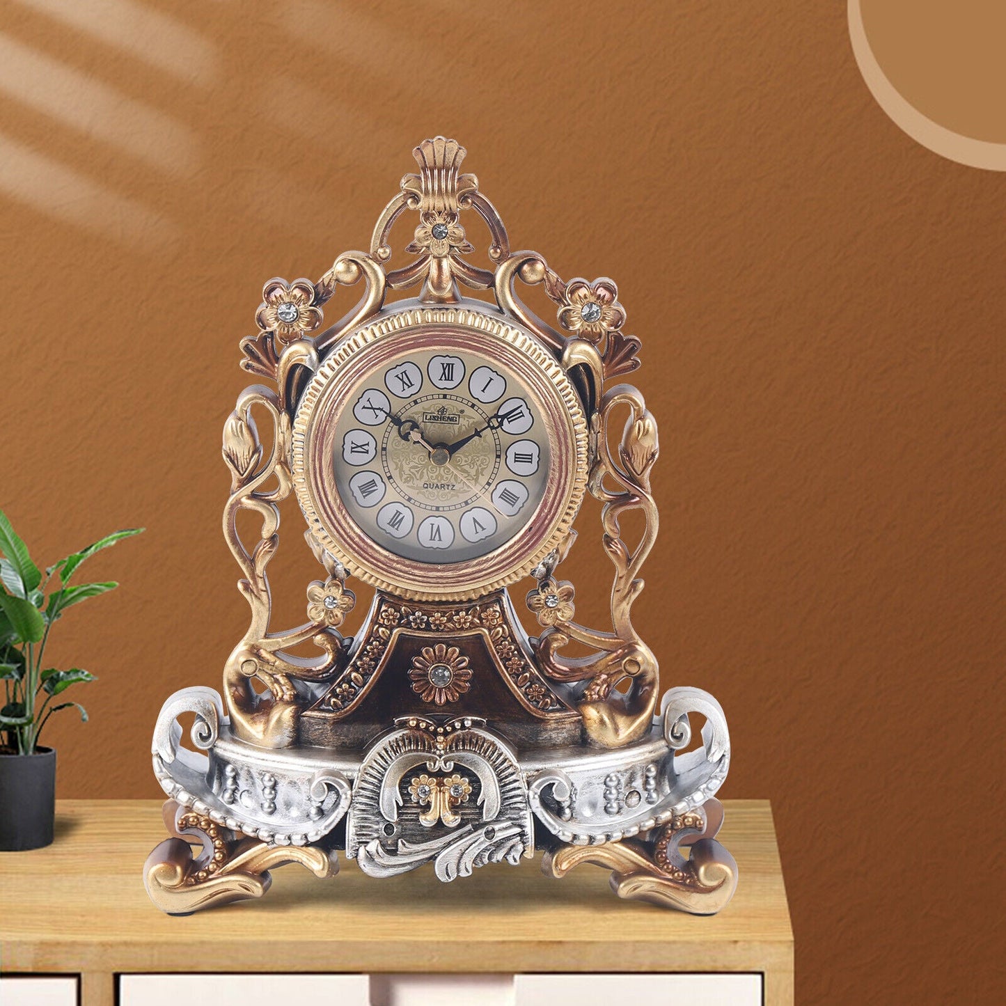 European Antique Desk Clock