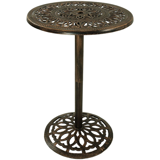 Table Iron Round Patio Bar 26 Inches Bronze