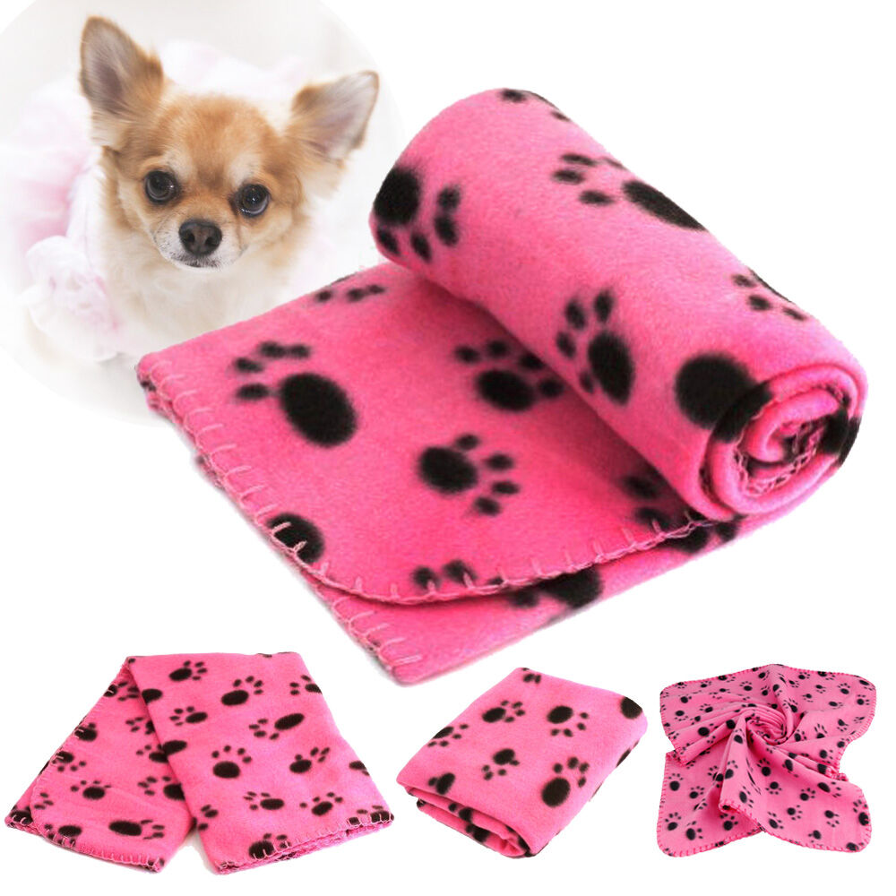 Pet Blanket Soft and Warm in Paw Print Mat