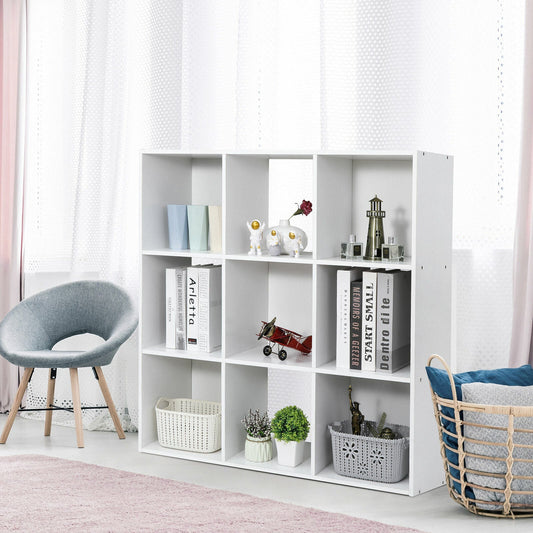 Wood Shelf Cabinet Cubical Cupboard Organizer White