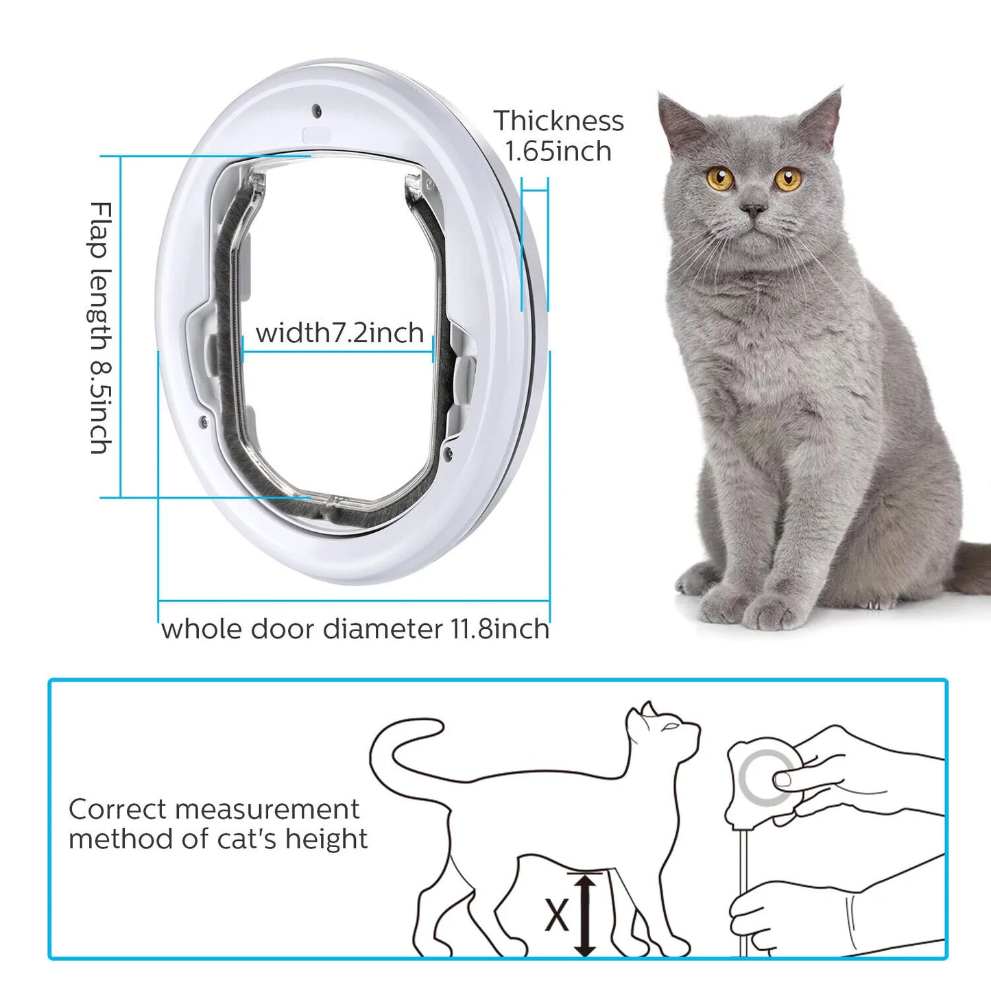 Pet Flap Door Magnetic Locking Sliding Screen Gate