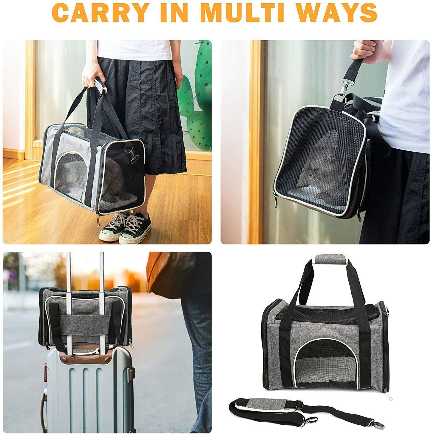 Pet Carrier Travel Tote Bag