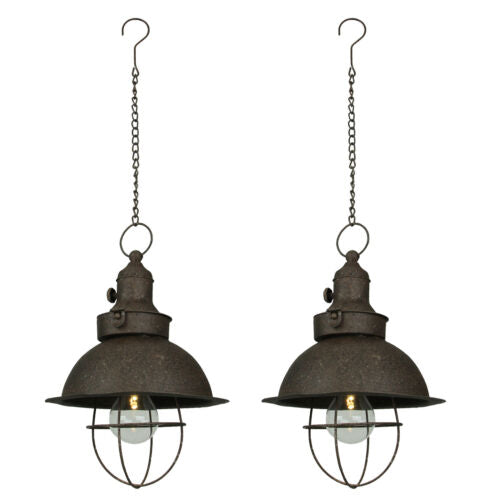 Antique Farmhouse Pendant LED Light in 2 Pieces