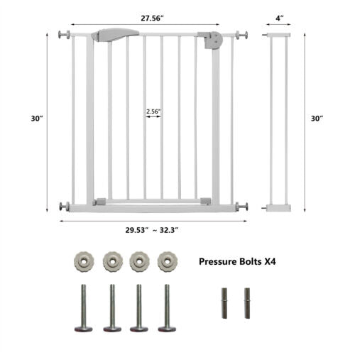 Walk Through Pet Gate in  White