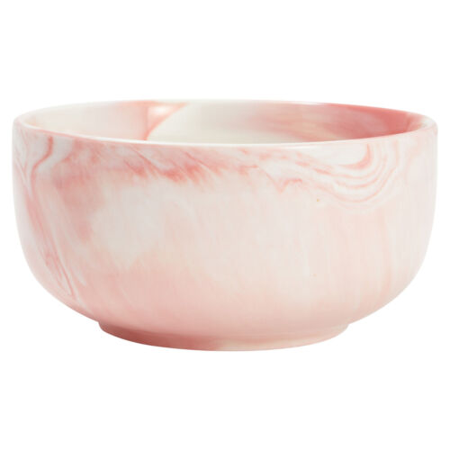 Bowl Soup Pink Marble Set