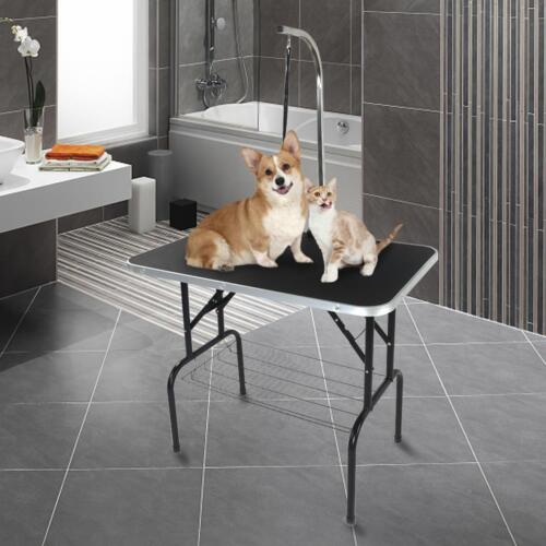 Foldable Pet Grooming Table with Adjustable Arm