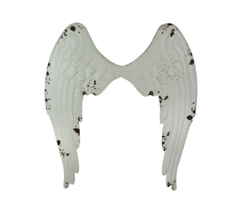 Antiqued Angel Wings Wall Sculpture